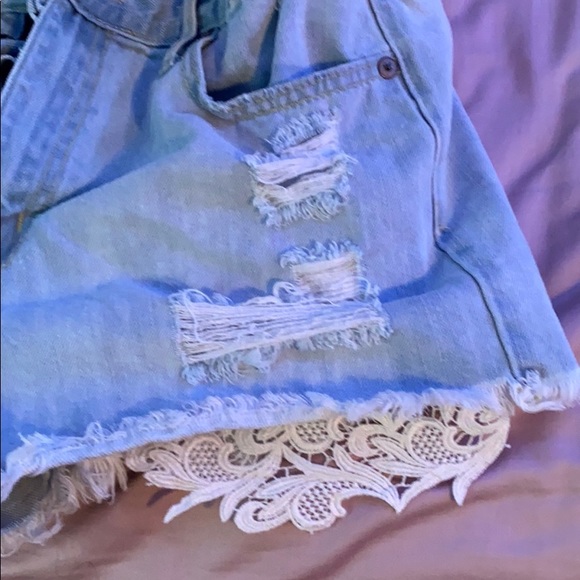 Jean Ripped Shorts - Picture 2 of 4